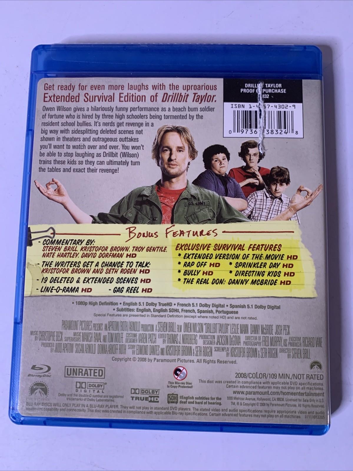 Drillbit Taylor Extended Survival Edition (Blu-ray, 2008) Owen Wilson All Region