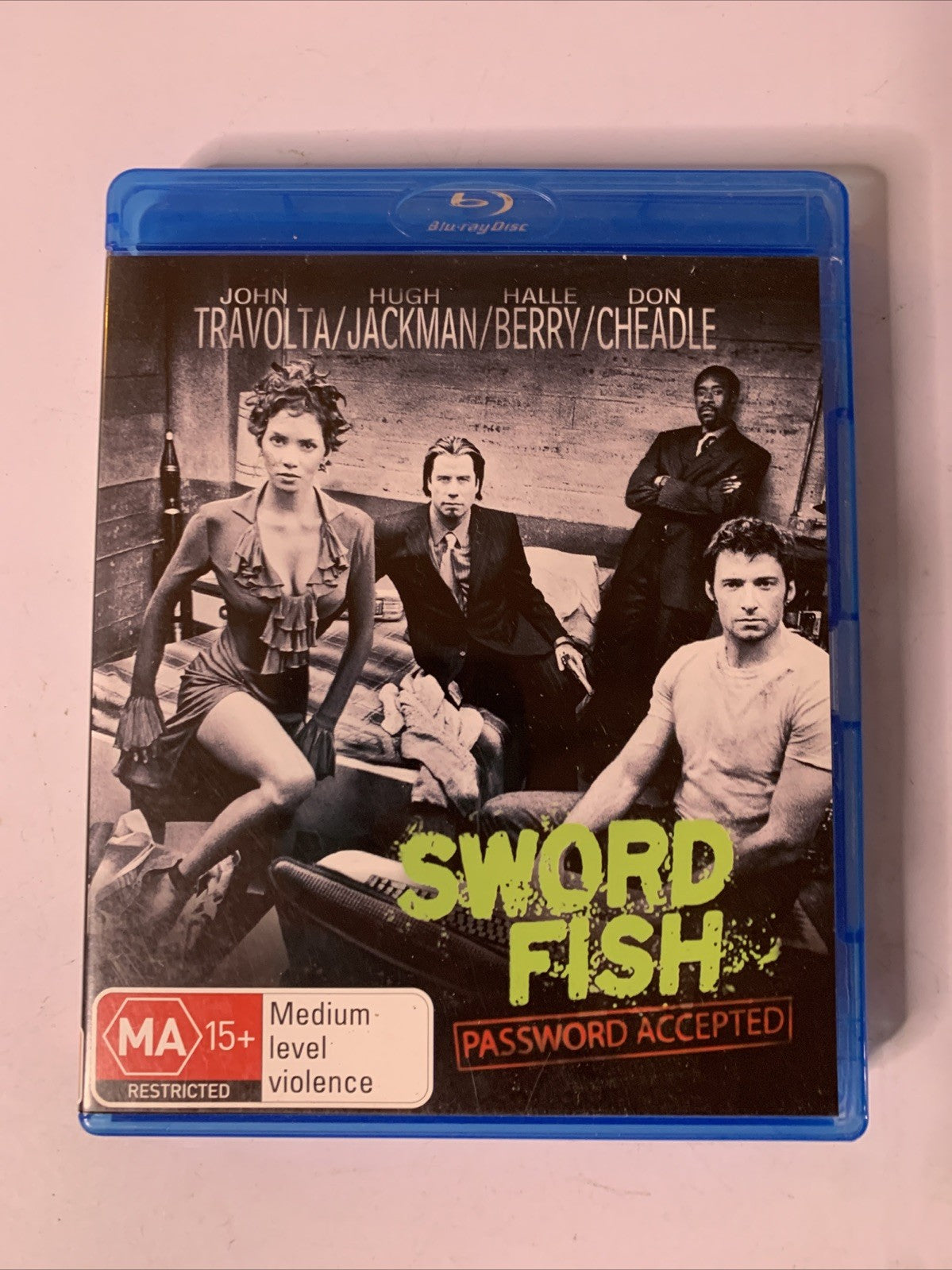 Swordfish (Blu-ray, 2001) Halle Berry, Hugh Jackman, John Travolta Region B