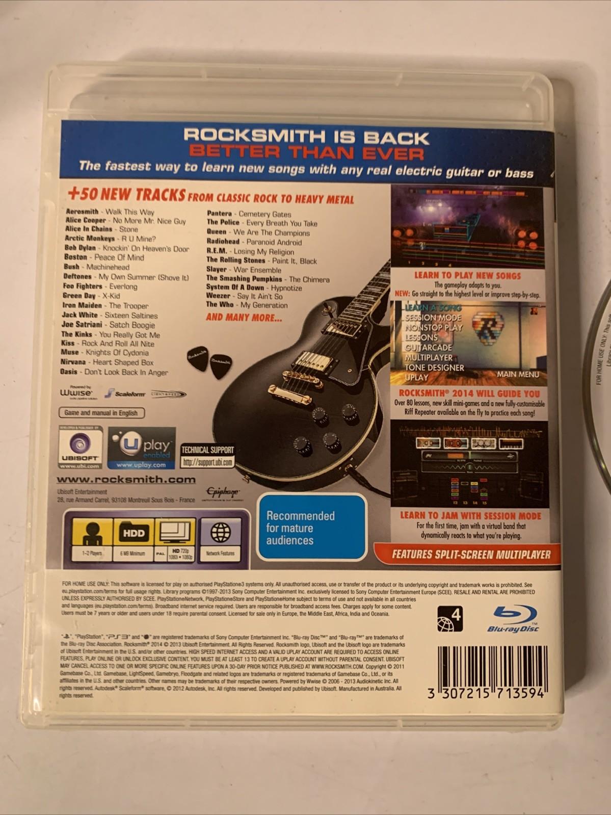 Rocksmith 2014 PS3 Playstation 3 Game
