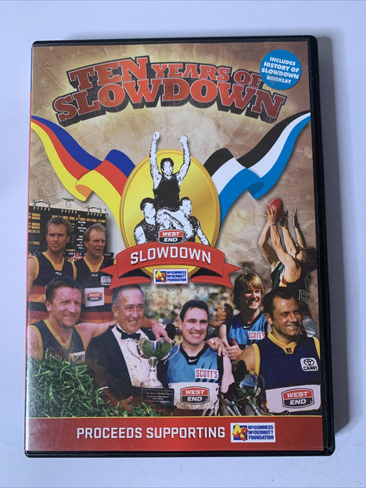 Ten Years Of Slowdown AFL Adelaide Crows Vs Port Adelaide (DVD, 2009) All Region
