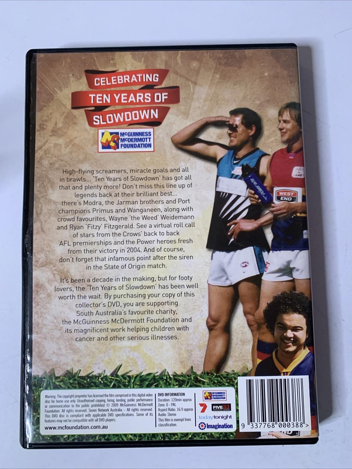 Ten Years Of Slowdown AFL Adelaide Crows Vs Port Adelaide (DVD, 2009) All Region
