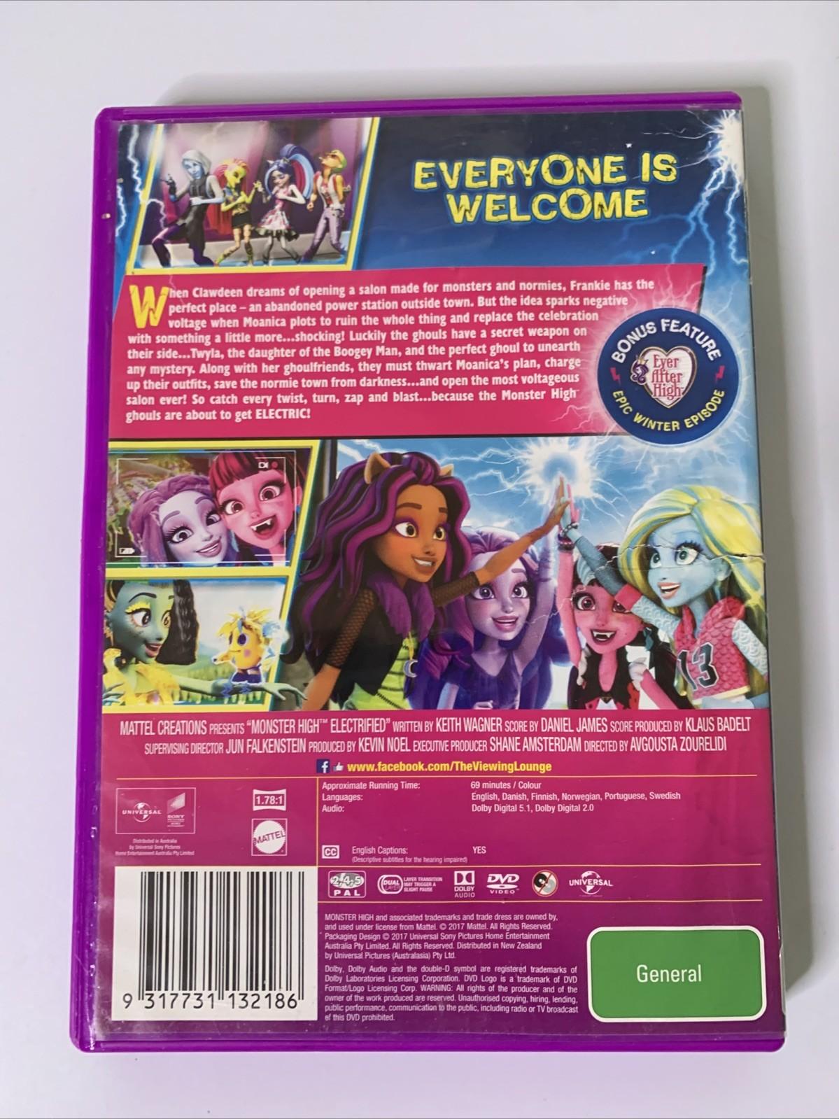 Monster High: Electrified (DVD, 2016) Animation Region 4 &2