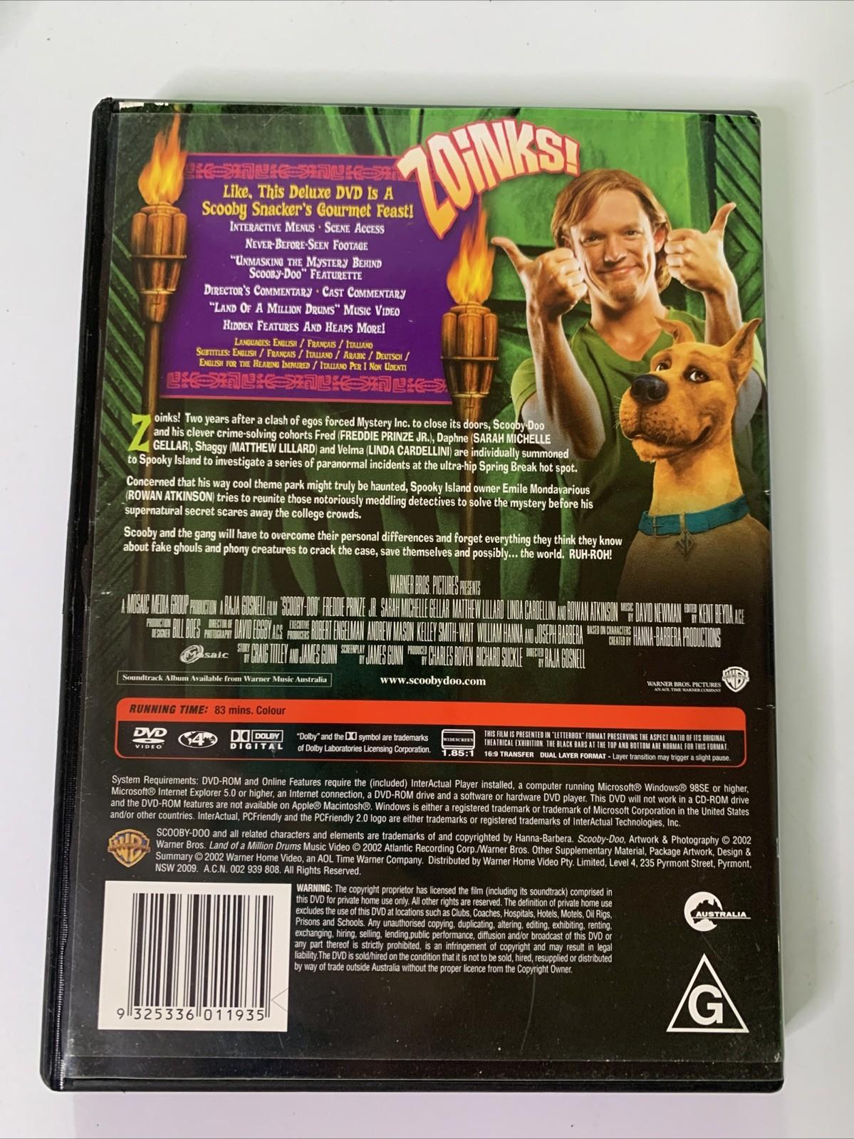Scooby Doo The Movie (DVD, 2001) Sarah Michelle Gellar, Matthew Lillard Region 4