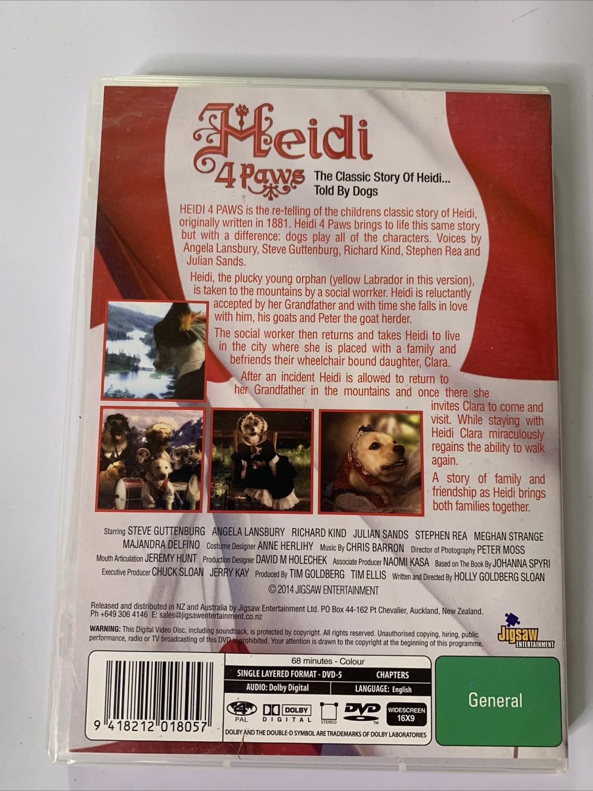 Heidi 4 Paws (DVD, 2009) Angela Lansbury, Steve Guttenburg Region 4