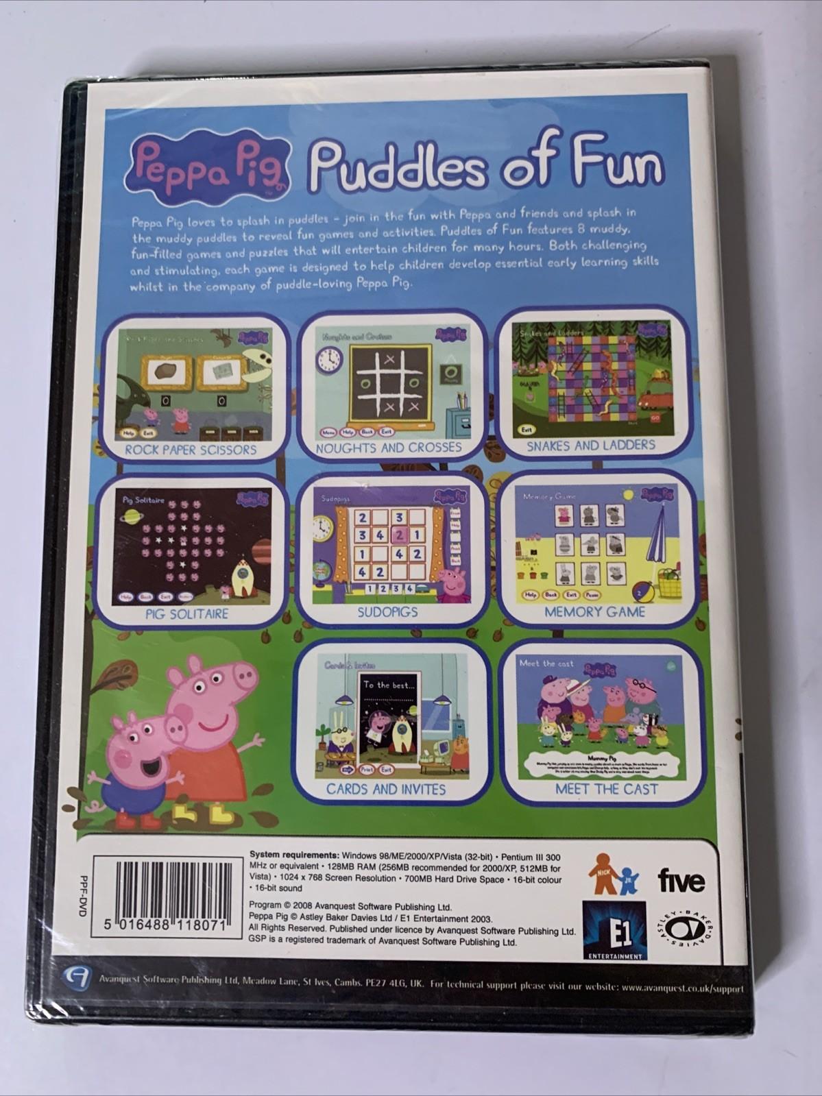Peppa Pig: Puddles Of Fun PC CD-ROM Windows Game NEW