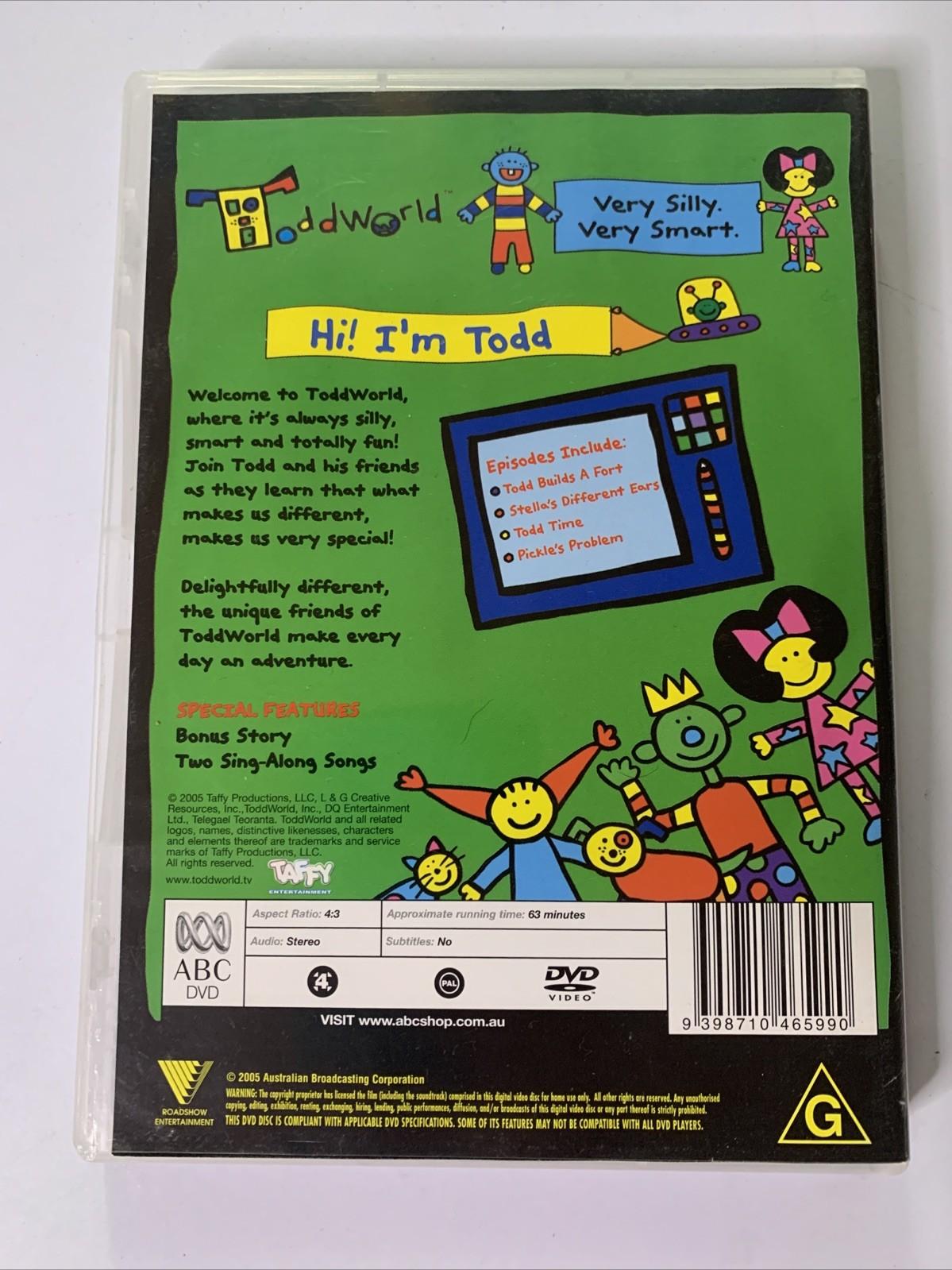 Todd World: Hi! I'm Todd (DVD, 2005) Animation ABC Kids Region 4