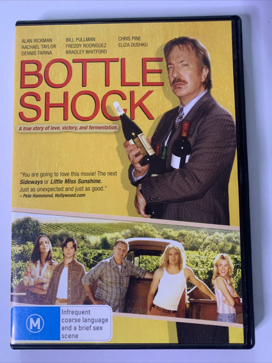 Bottle Shock (DVD, 2008) Bill Pullman, Alan Rickman, Rachel Taylor Region 4