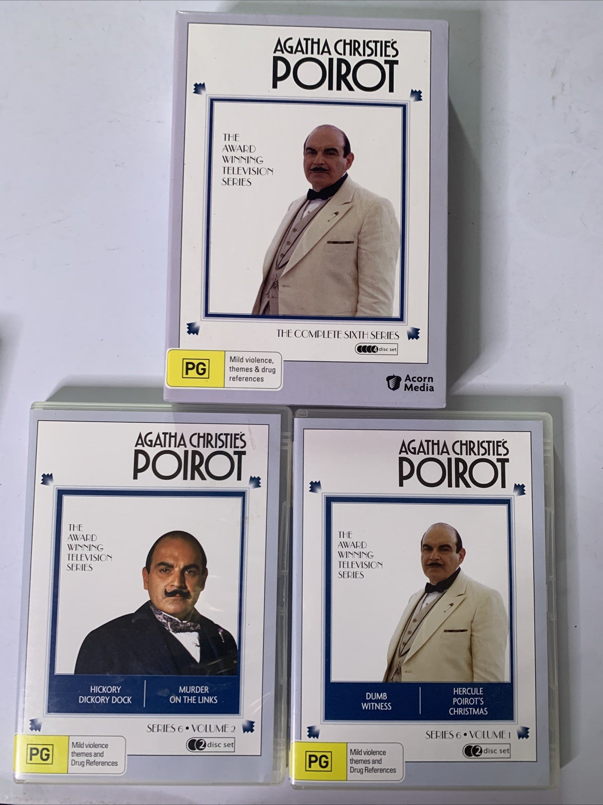 Agatha Christie Poirot : Series 6 (DVD, 1996, 4-Discs) All Regions