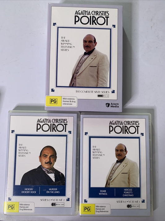 Agatha Christie Poirot : Series 6 (DVD, 1996, 4-Discs) All Regions