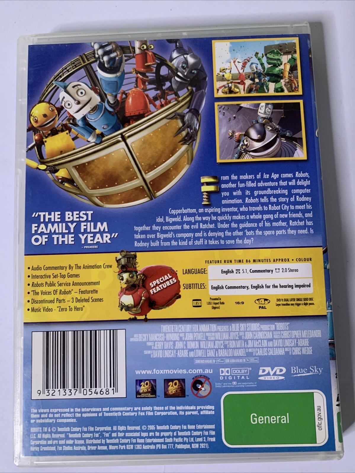 Robots (DVD, 2005) Drew Carey, Ewan McGregor, Robin Williams Animation Region 4