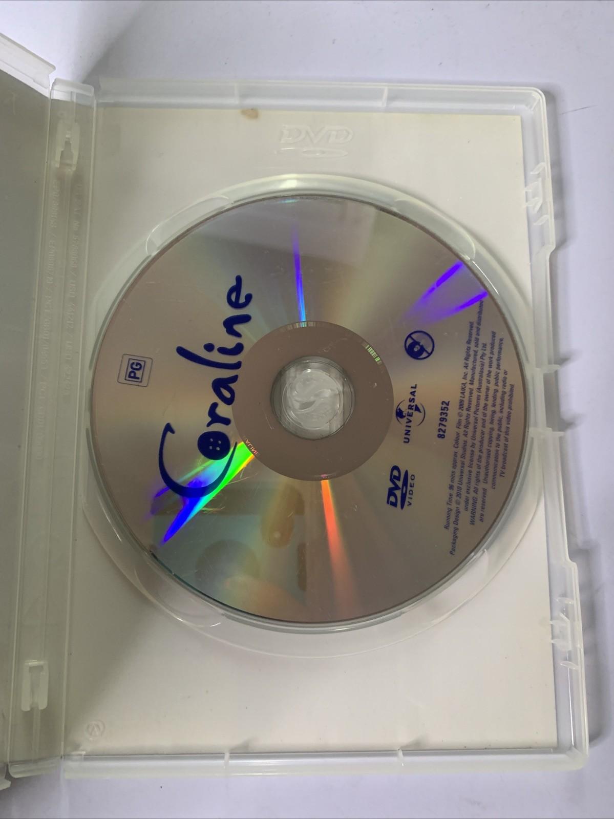 Coraline (DVD, 2009) Dakota Fanning, Teri Hatcher Animation Region 4