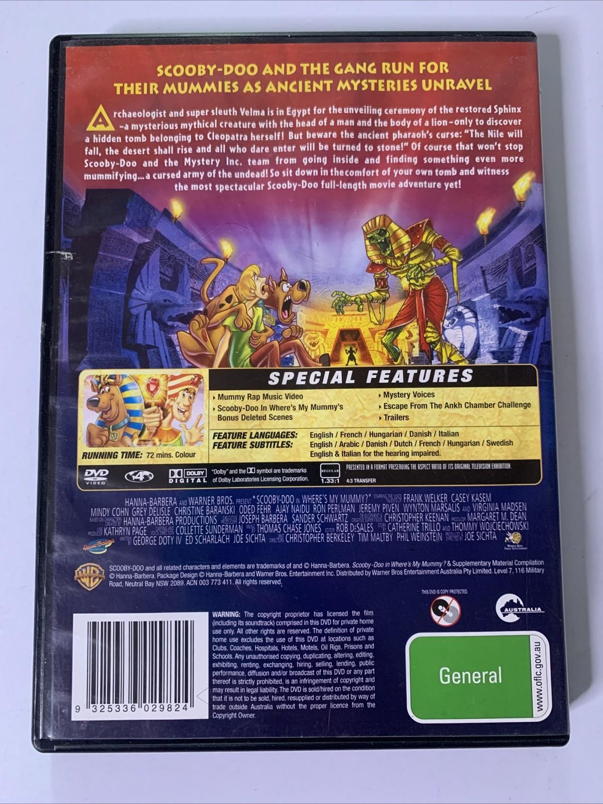 Scooby Doo Where's My Mummy? Movie (DVD, 2005) Animation Region 4