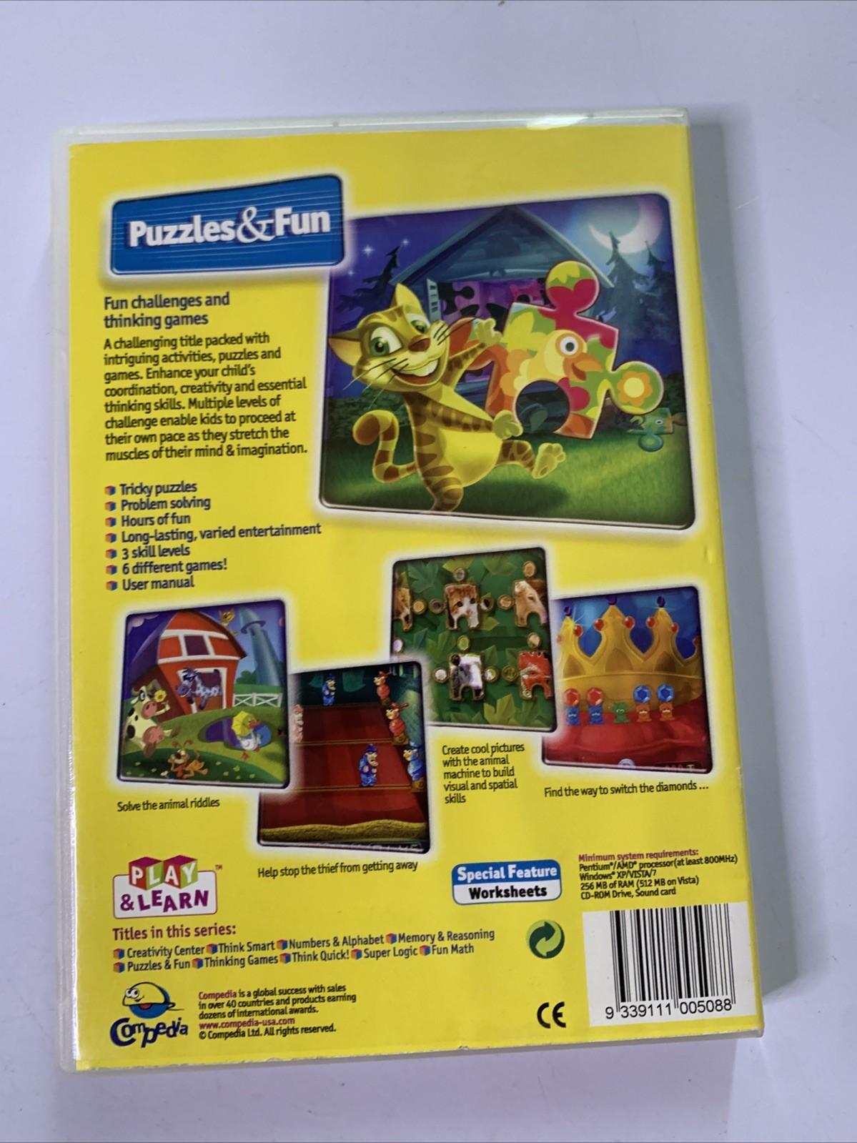 Play & Learn: Puzzles & Fun PC CD-ROM Windows Educational Game