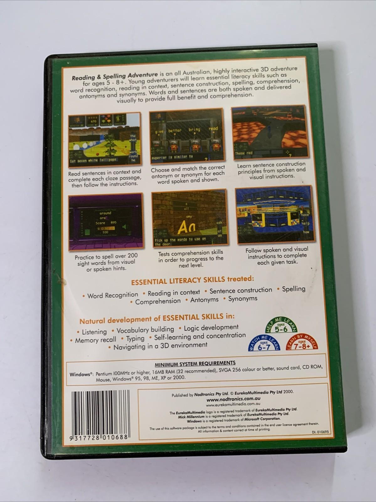 Reading & Spelling: Adventure 1 PC CD-ROM Windows Educational Game