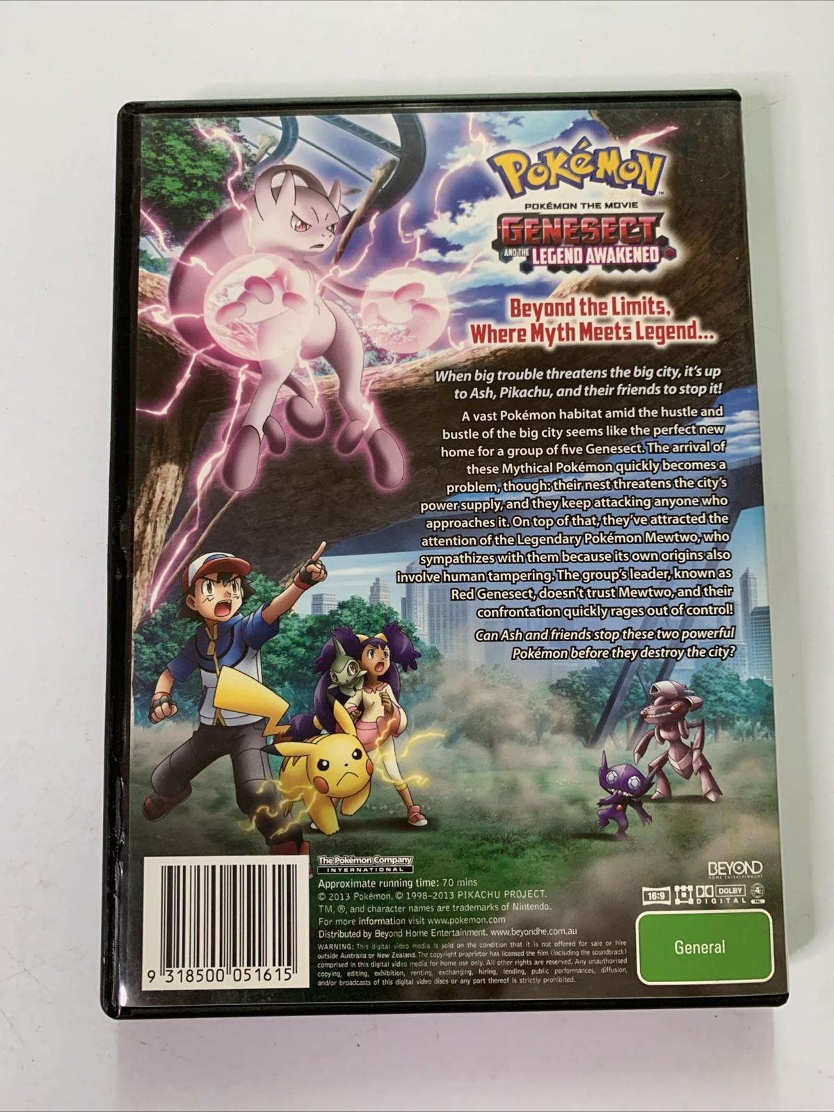 Pokemon The Movie: Genesect And The Legend Awakened (DVD, 2013) Region 4