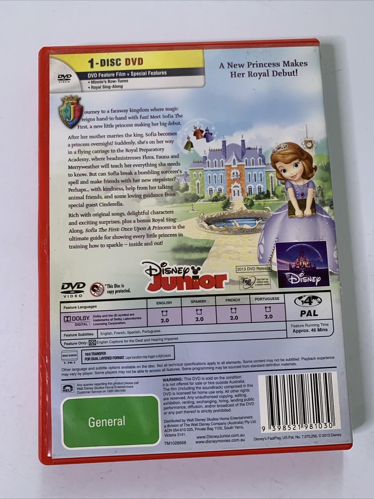 Sofia The First: Once Upon A Princess (DVD, 2012) Disney Animation Region 4