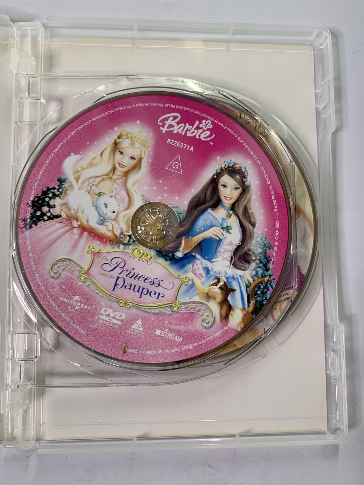 Barbie: The Princess And The Pauper & Rapunzel (DVD, 2004, 2-Discs) Region 4 &2