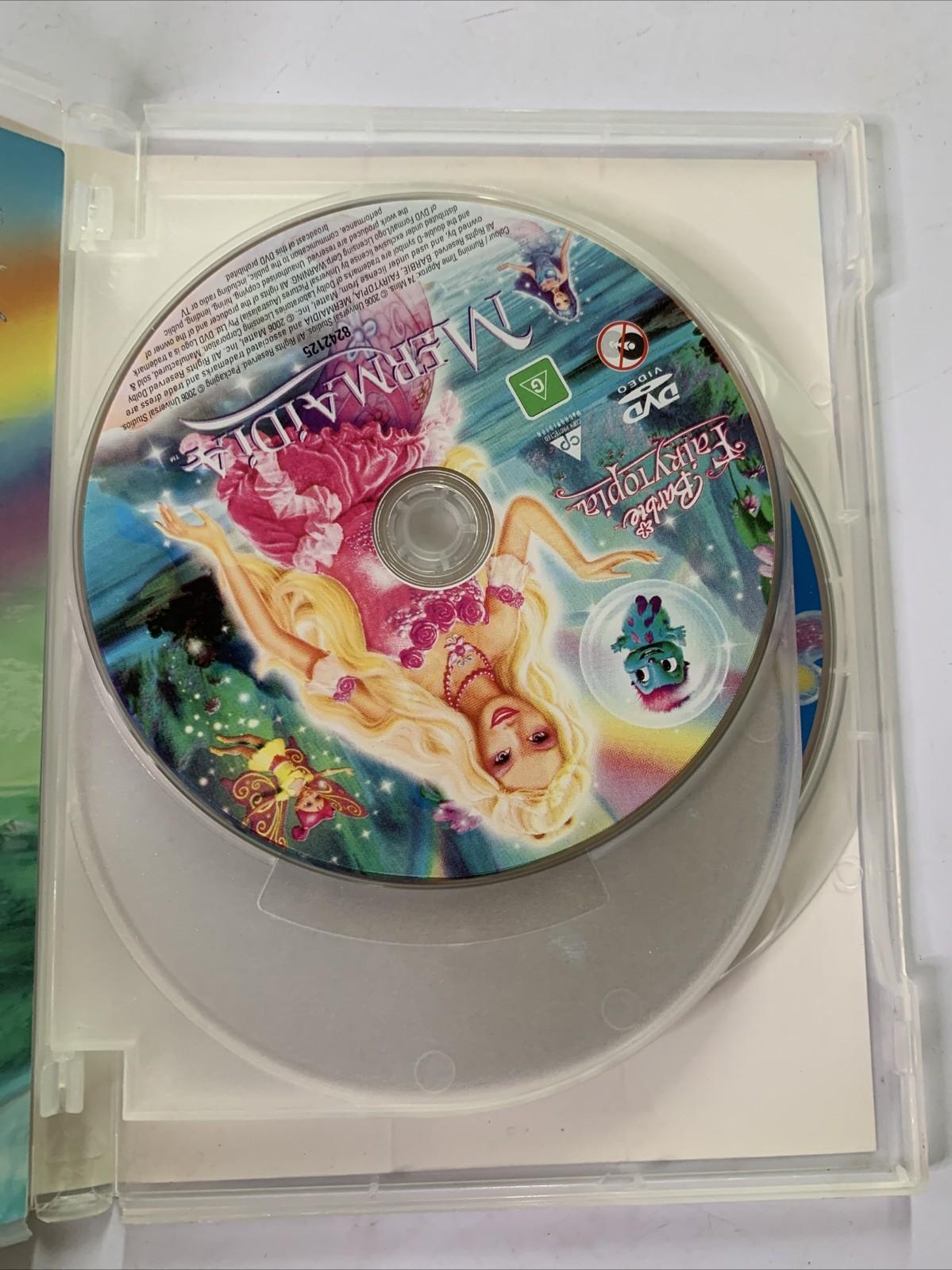 Barbie Triple Pack: Fairytopia / Mermaidia / Magic Of The Rainbow (DVD, 2007)