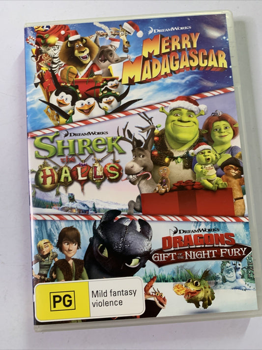 Dreamworks Christmas Collection: Madagascar / Shrek / Dragons  (DVD, 2014)
