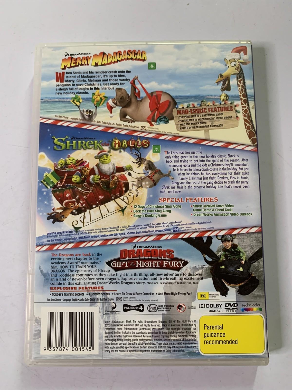 Dreamworks Christmas Collection: Madagascar / Shrek / Dragons  (DVD, 2014)