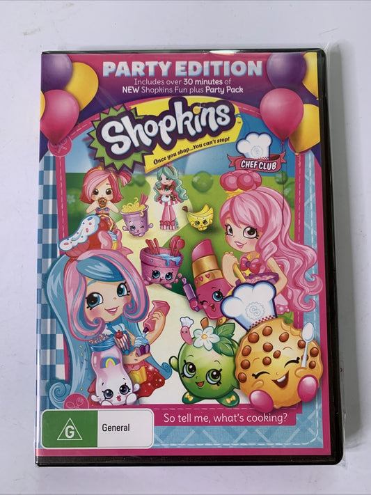 Shopkins Chef Club: Party Edition (DVD, 2016) Region 4 &2 NEW