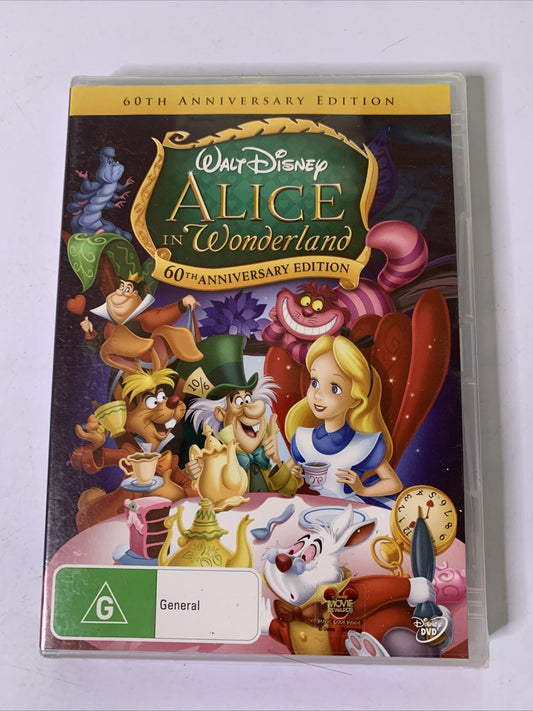 Alice In Wonderland (60th Anniversary Edition, DVD, 1951) Disney Region 4 NEW