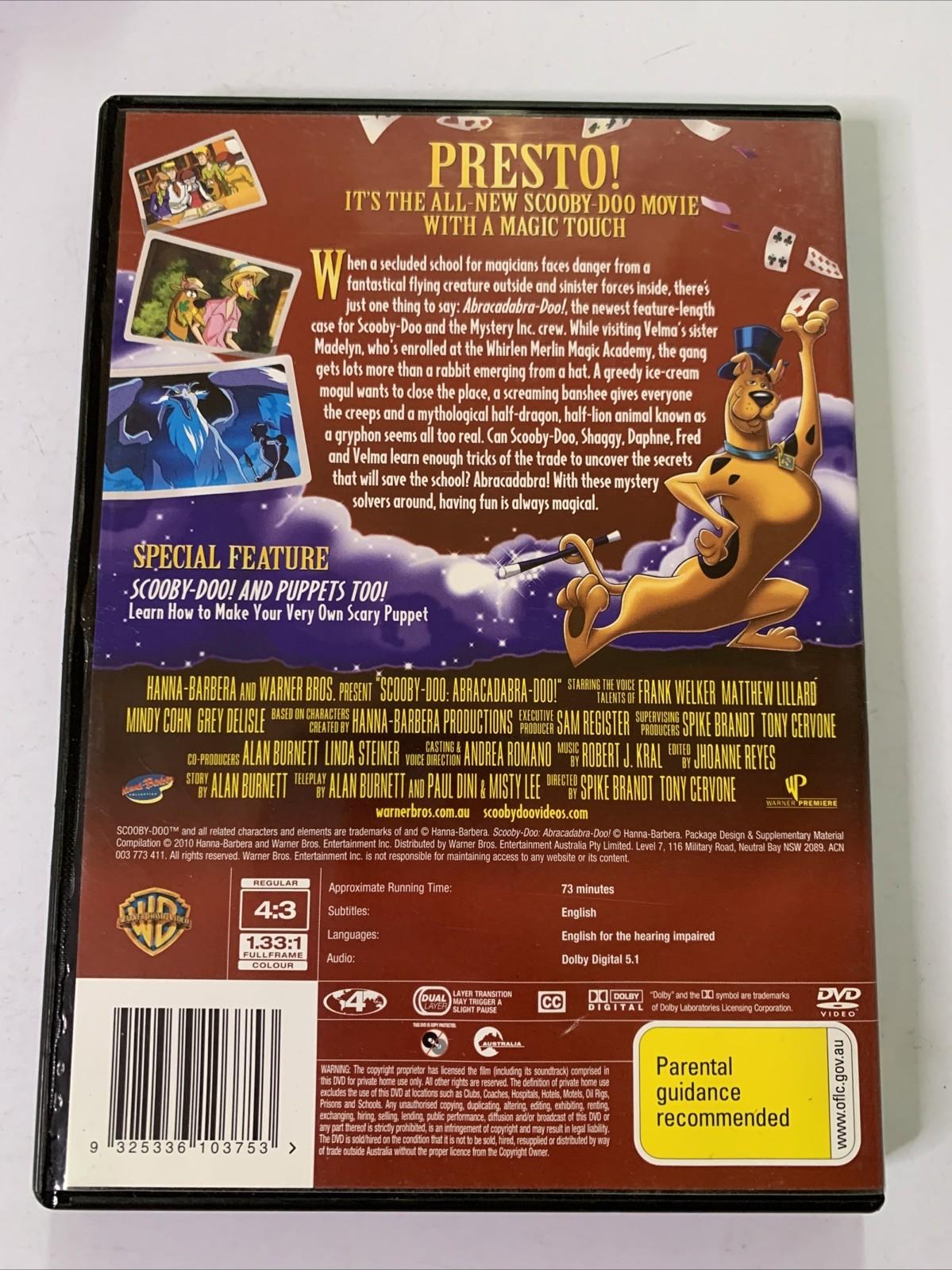 Scooby Doo: Abracadabra-Doo Original Movie (DVD, 2010) Animation Region 4