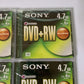 4x Sony DVD+RW Disc 4.7GB 120 High Quality BRAND NEW Sealed
