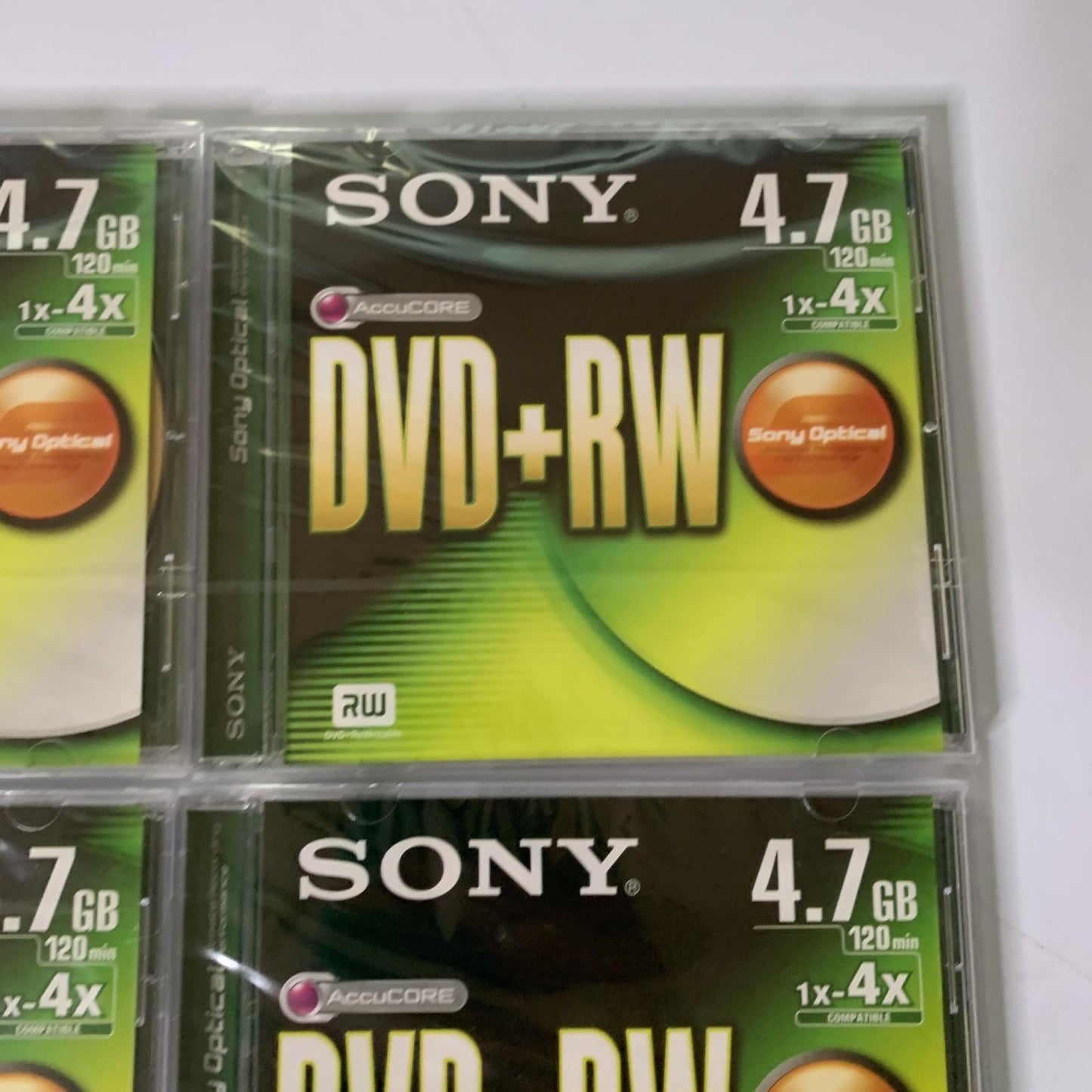 4x Sony DVD+RW Disc 4.7GB 120 High Quality BRAND NEW Sealed