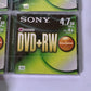 4x Sony DVD+RW Disc 4.7GB 120 High Quality BRAND NEW Sealed