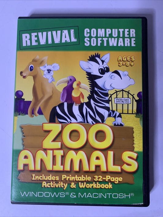 Zoo Animals PC CD-ROM Windows Mac Educational Games