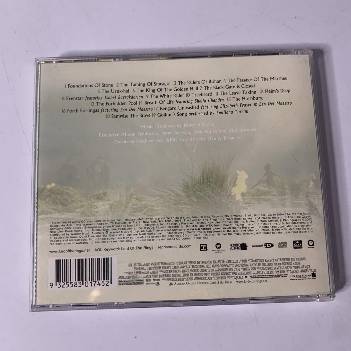 The Lord Of The Rings: The Two Towers Film Soundtrack OST (CD, 2002) Album