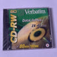Verbatim CD-RW 80min 700MB DataLifePlus 2X-4X Speed NEW Sealed