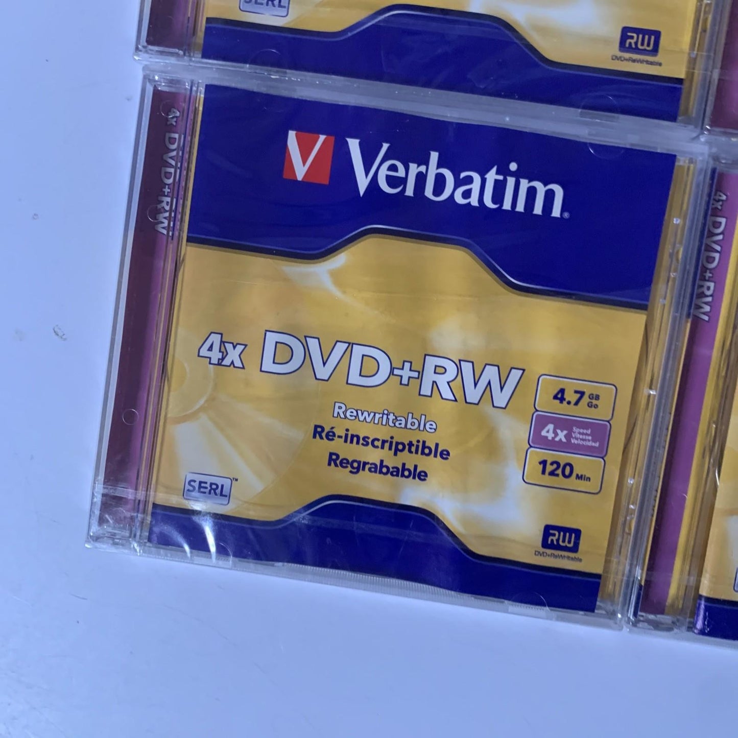 4x Verbatim DVD+RW 4.7GB Blank Media NEW Sealed