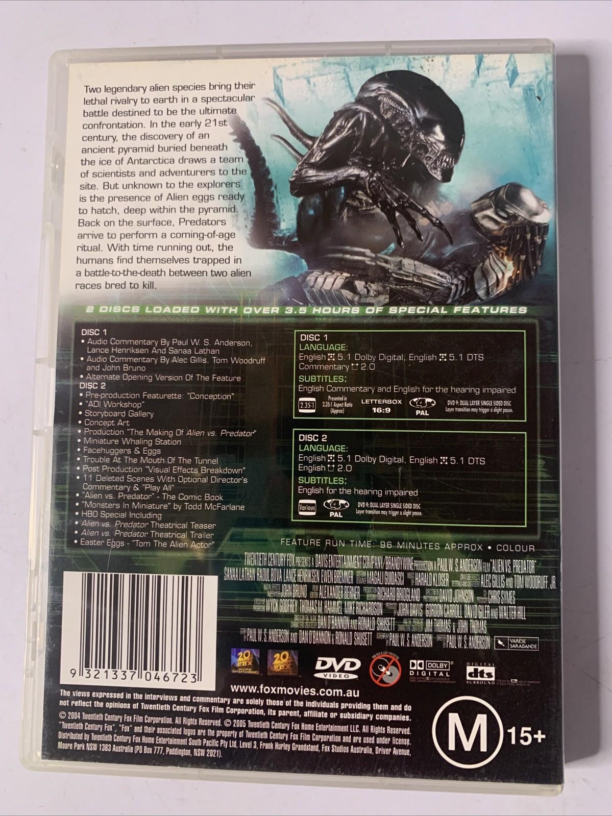 Alien Vs Predator (Special Edition, DVD, 2004, 2-Discs) Region 4