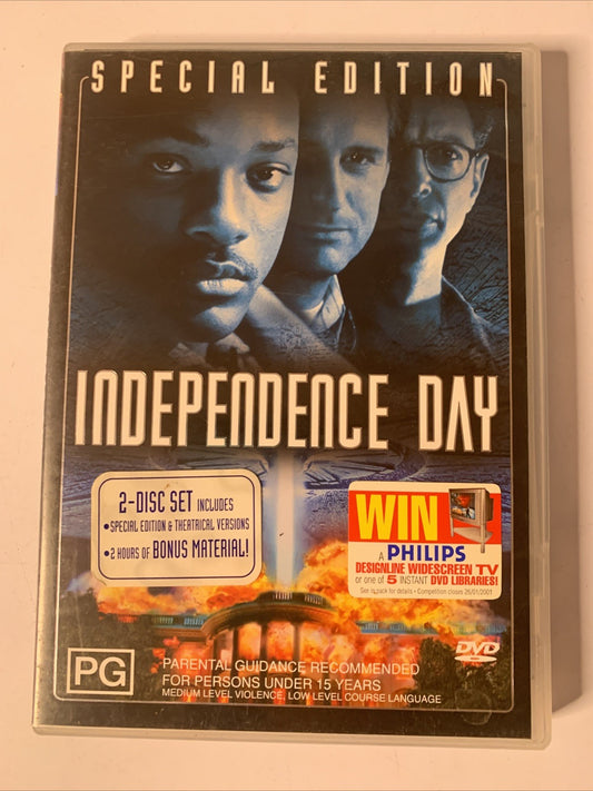 Independence Day Special Edition (DVD, 1996, 2-Discs) Will Smith Region 4
