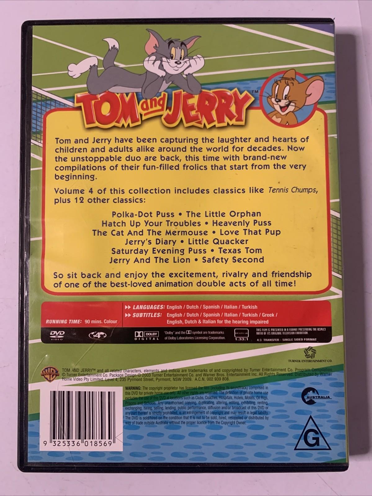 Tom And Jerry Classic Collection : Volume 4 (DVD, 2000) Animation Region 4