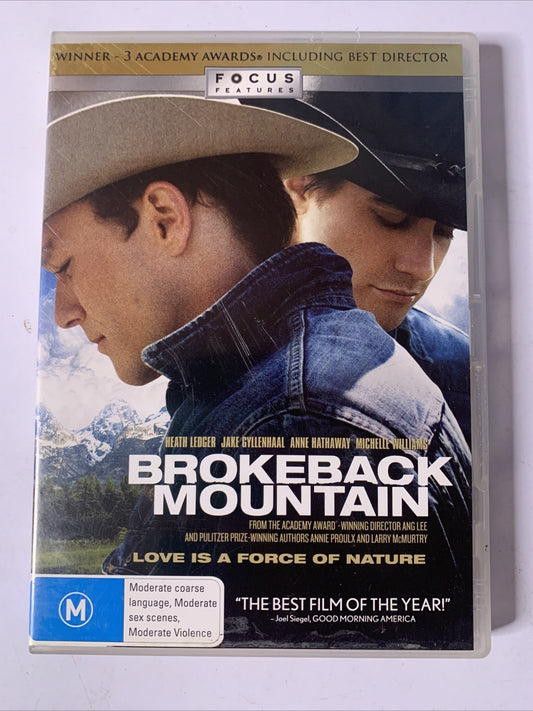 Brokeback Mountain (DVD, 2005) Heath Ledger, Jake Gyllenhaal Region 4