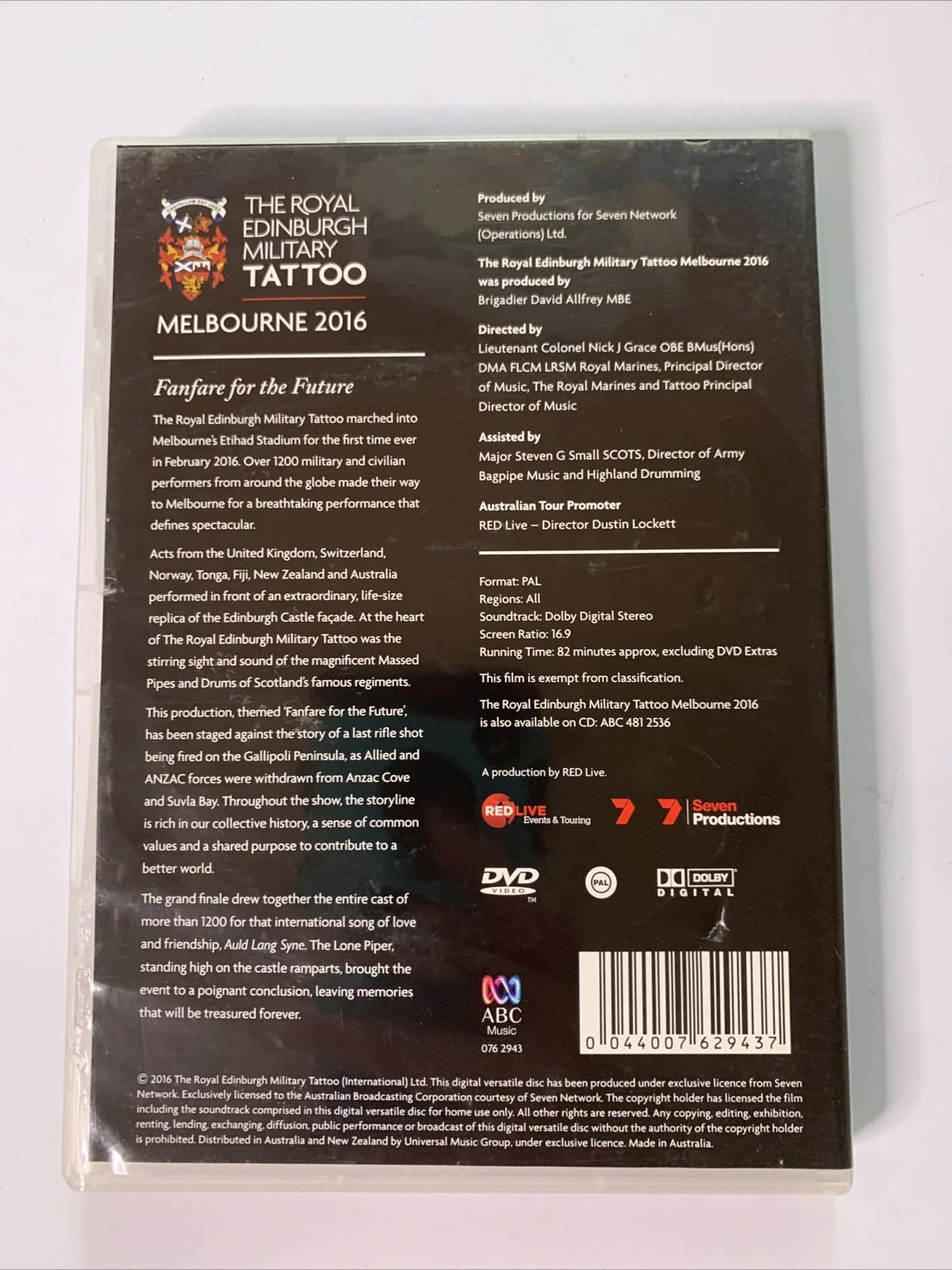 The Royal Edinburgh Military Tattoo Melbourne 2016 (DVD) All Regions