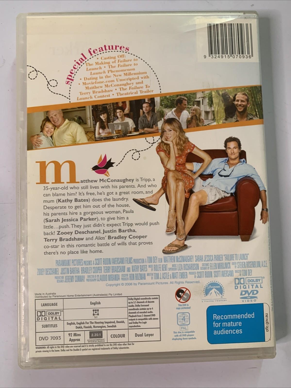 Failure To Launch (DVD, 2006) Sarah Jessica Parker, Matthew McConaughey Region 4