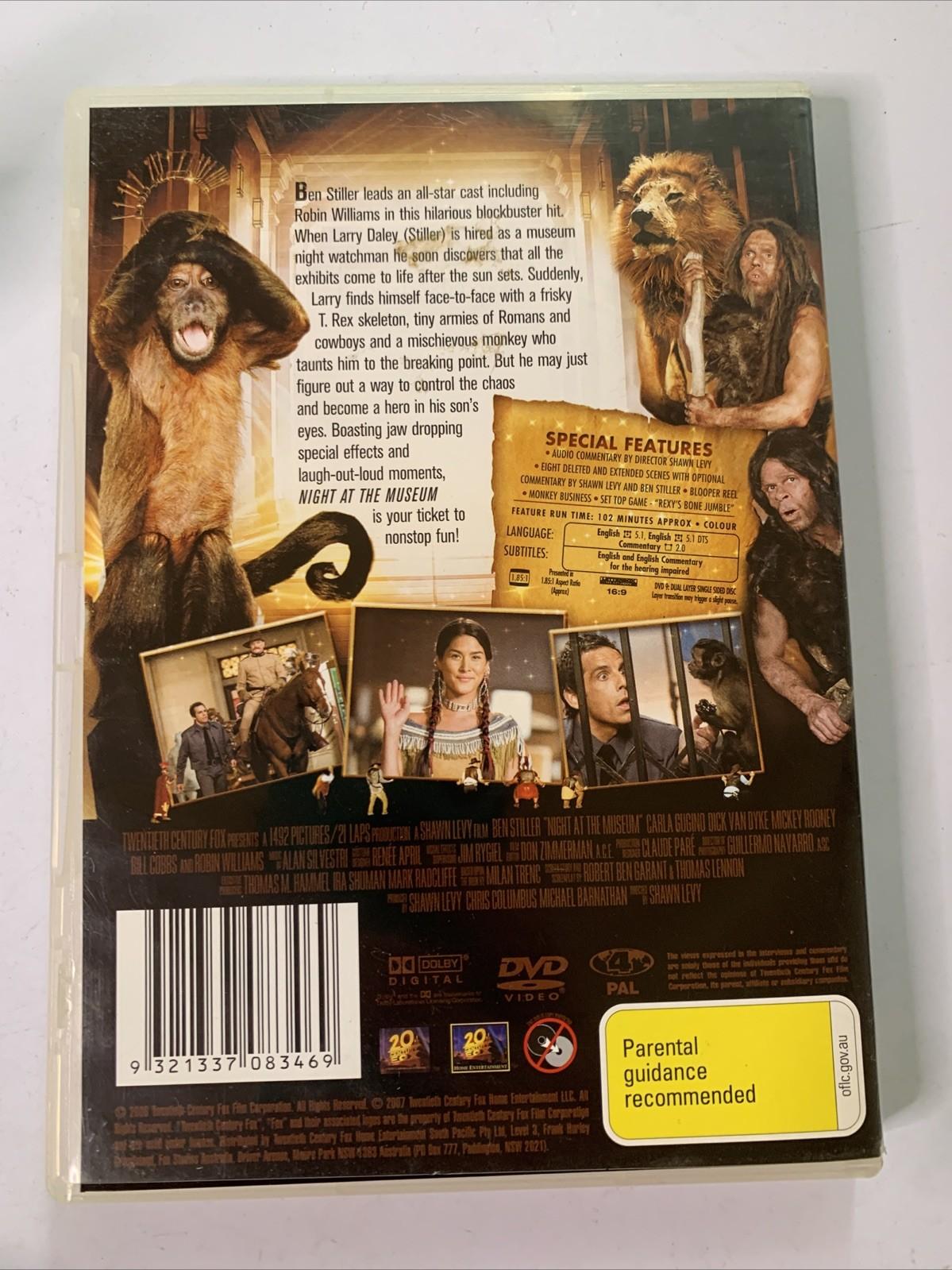 Night At The Museum (DVD, 2006) Owen Wilson, Ben Stiller, Robin Williams Region4