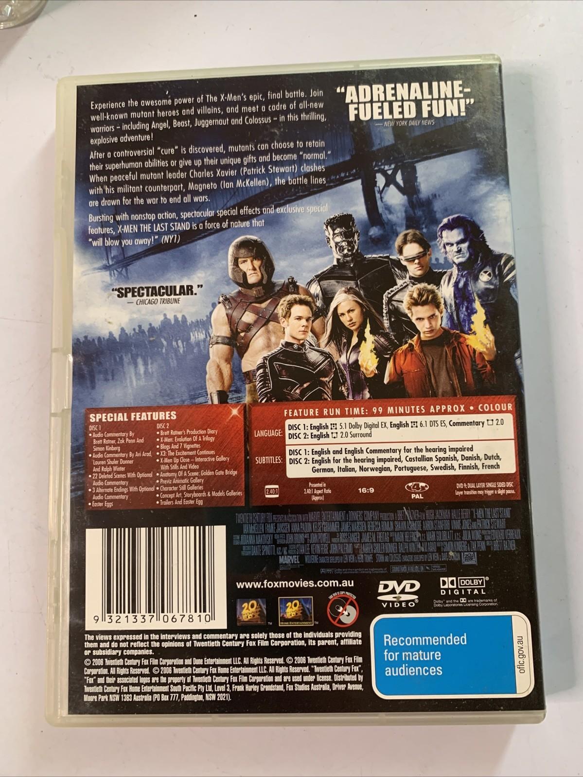 X-Men 3: The Last Stand (Special Edition, DVD, 2006, 2-Discs) Region 4