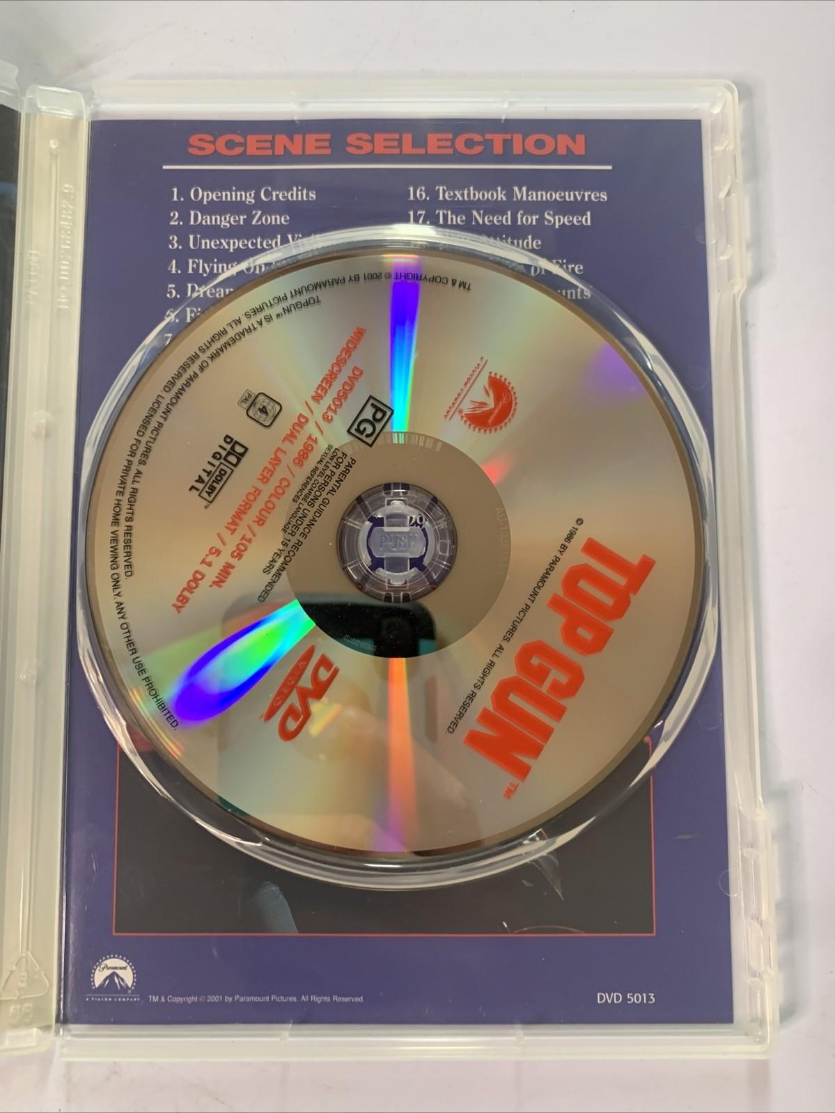 Top Gun (DVD, 1986) Tom Cruise, Val Kilmer, Kelly Mcgillis Region 4