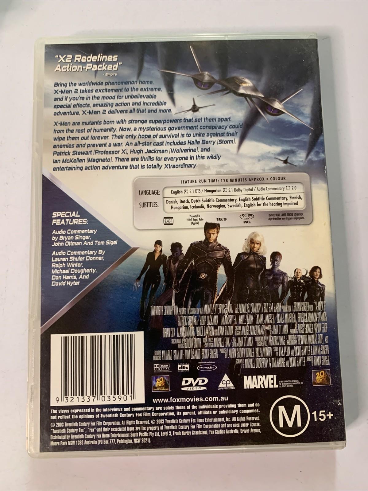 X-Men 2 (DVD, 2002) Hugh Jackman, Halle Berry, Patrick Stewart Region 4