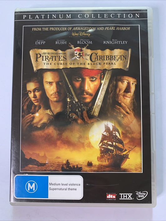 Pirates of the Caribbean: The Curse of the Blackpearl (DVD, 2003) Region 4