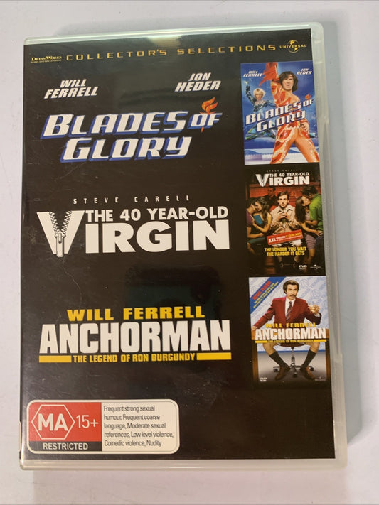 Blades Of Glory / 40 Year-Old Virgin / Anchorman: Legend of Ron Burgundy (DVD)