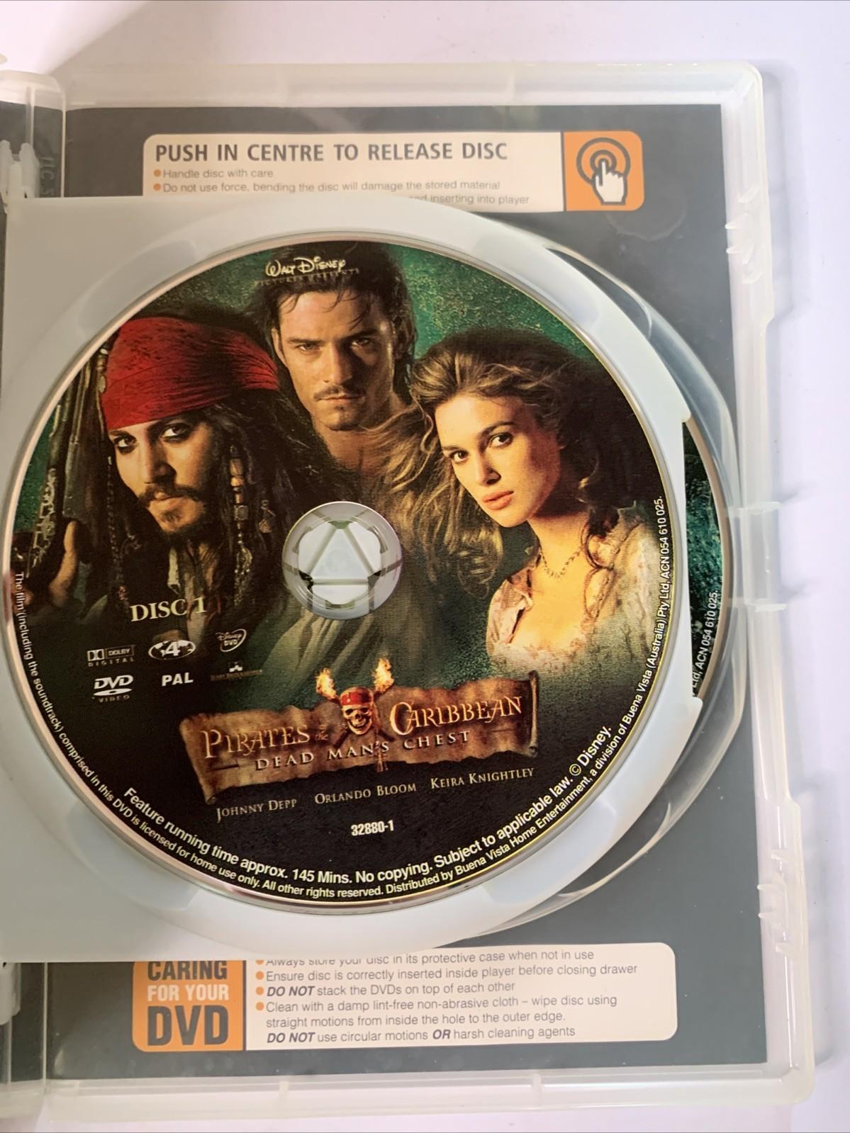 Pirates of the Caribbean: Dead Man's Chest (DVD, 2006, 2-Discs) Region 4