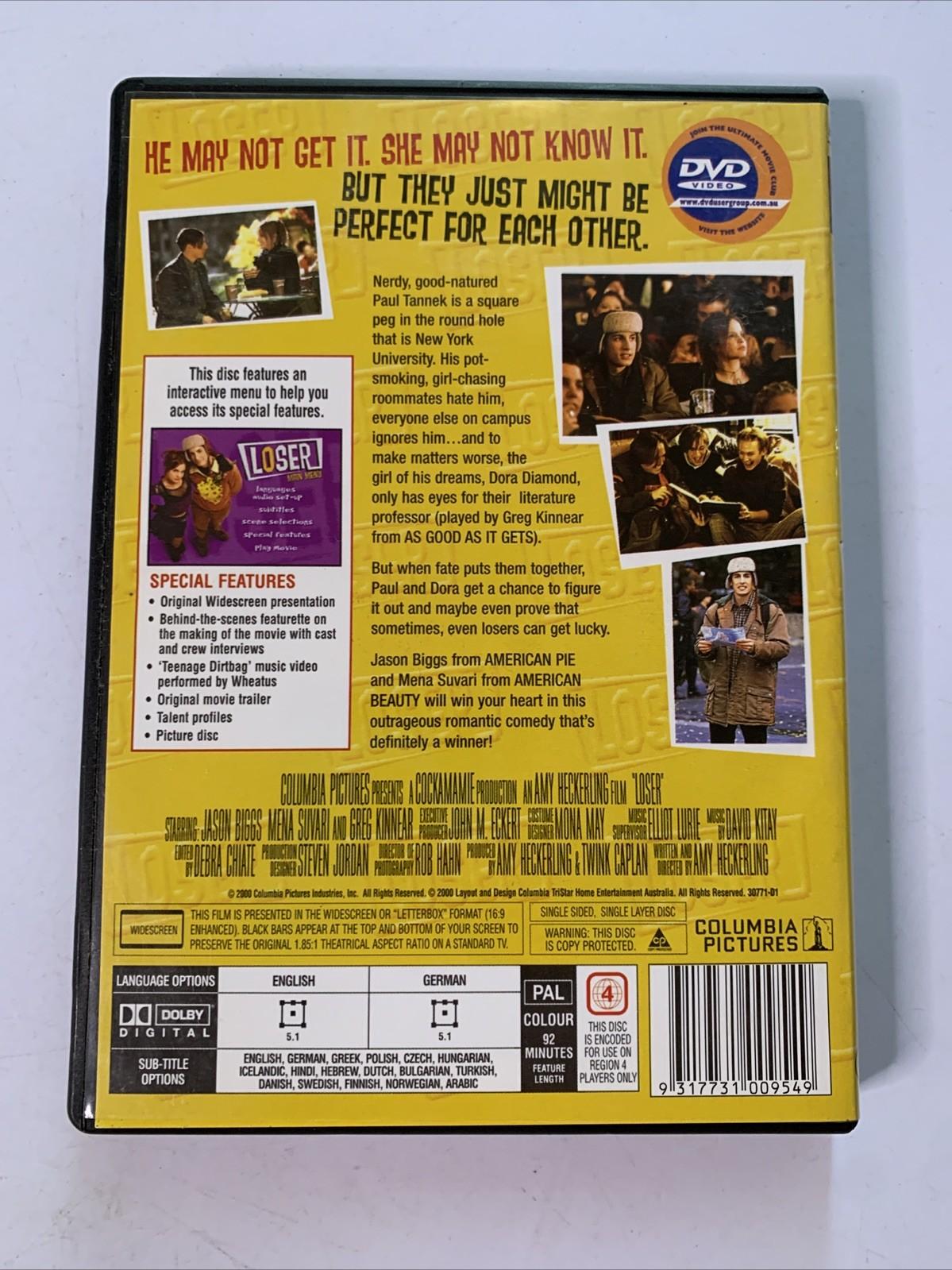 Loser (DVD, 2000) Greg Kinnear, Jason Biggs, Dan Aykroyd Region 4