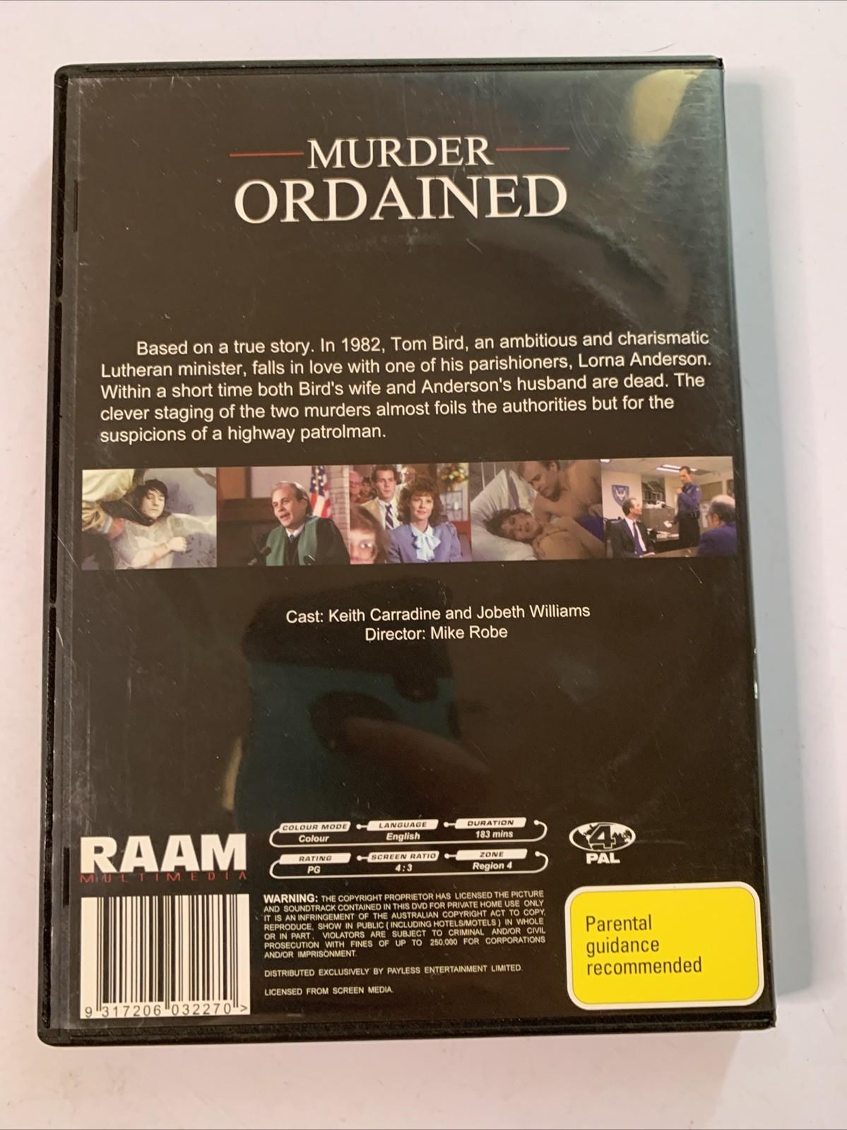 Murder Ordained (DVD, 1987)  Keith Carradine, JoBeth Williams, Kathy Bates