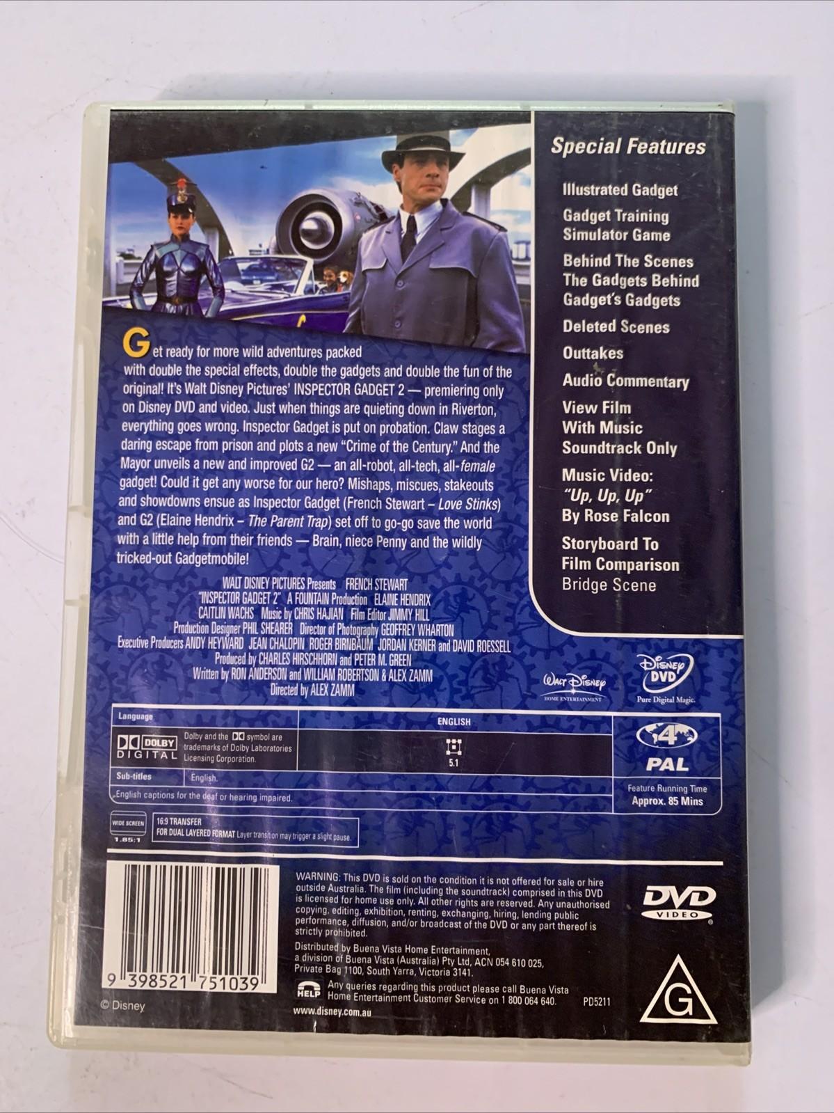 Inspector Gadget 2 (DVD, 2002) Elaine Hendrix, French Stewart Disney Region 4